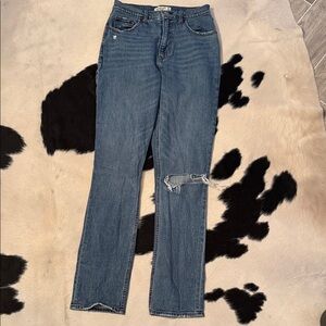 Abercrombie and Finch Women's Blue Distressed Jeans
